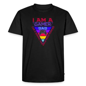 Gamer Dad Triangle Pride - Men's Premium Organic T-Shirt - black - Front - Nico (187cm)