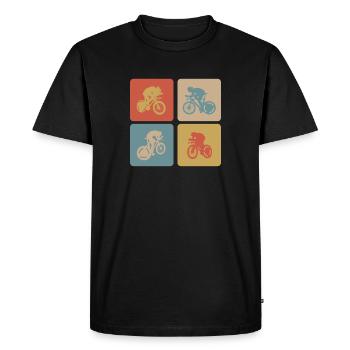 Conception de vélo de route - T-shirt Premium bio Homme - noir - Devant - Nico (187cm)