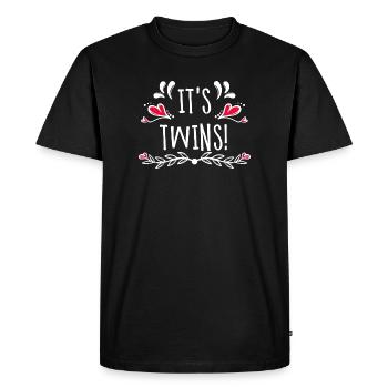 Mother Pregnant Family Statement Baby Belly Heart - Men's Premium Organic T-Shirt - black - Front - Nico (187cm)