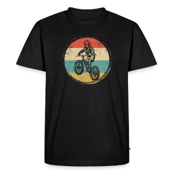 Cercle de motards rétro BMX - T-shirt Premium bio Homme - noir - Devant - Nico (187cm)