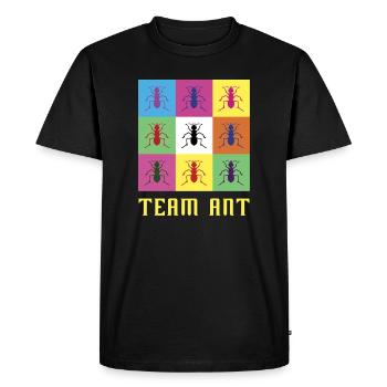 L'équipe Ant - T-shirt Premium bio Homme - noir - Devant - Nico (187cm)