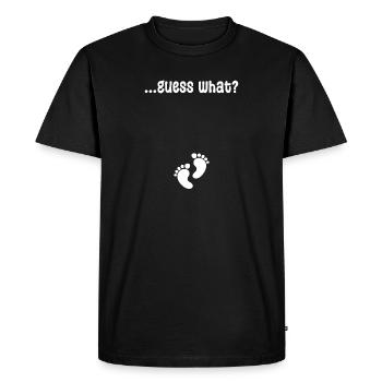 Déclaration de pieds de bébé Grossesse - T-shirt Premium bio Homme - noir - Devant - Nico (187cm)