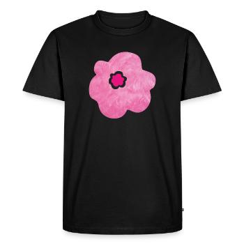 Flower Plush Fluffy Girl Spring Pink Pink Pink - Men's Premium Organic T-Shirt - black - Front - Nico (187cm)