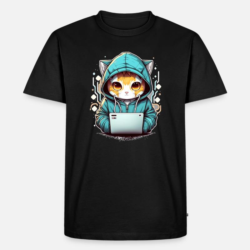 Codage chat - T-shirt Premium bio Homme - noir
