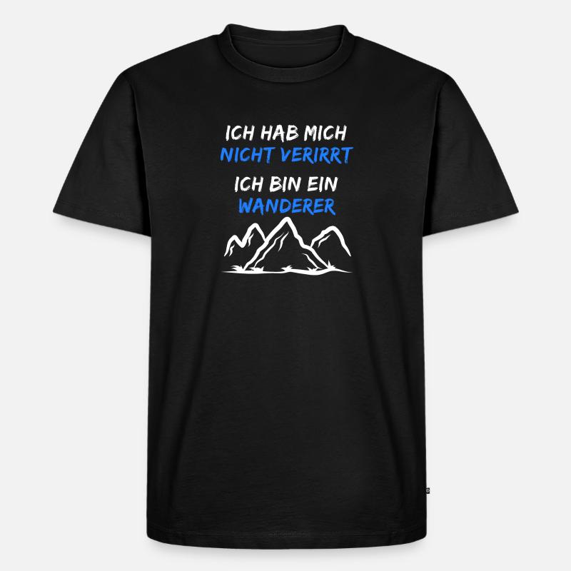 Berggipfel Wanderwege Statement Wandern Wanderer - Männer Premium Bio T-Shirt - Schwarz