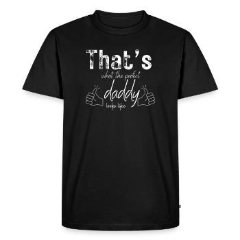 C’est à ça que ressemble le papa parfait - T-shirt Premium bio Homme - noir - Devant - Nico (187cm)