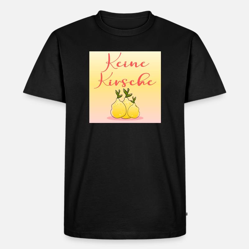 Früchte Zitronen - Kirsche - Männer Premium Bio T-Shirt - Schwarz