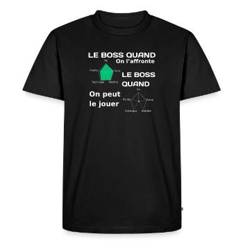 Le niveau d'un chef - Men's Premium Organic T-Shirt - black - Front - Nico (187cm)
