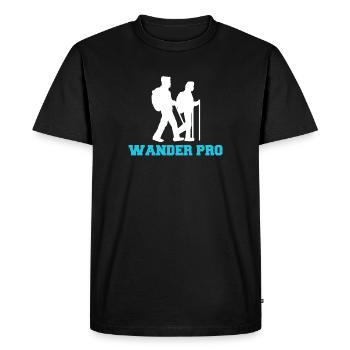 Hiking via ferrata statement Nature lovers - Men's Premium Organic T-Shirt - black - Front - Nico (187cm)