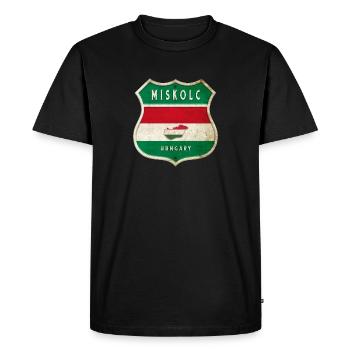 Design du drapeau de la Hongrie de Miskolc - T-shirt Premium bio Homme - noir - Devant - Nico (187cm)