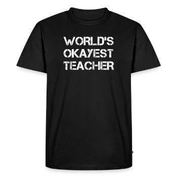Renforcer la conception de citations d’enseignants - T-shirt Premium bio Homme - noir - Devant - Nico (187cm)