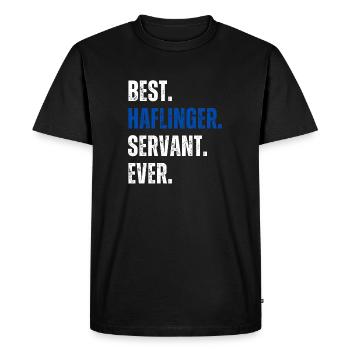 ! Best Haflinger Servant Ever Lettering - Men's Premium Organic T-Shirt - black - Front - Nico (187cm)