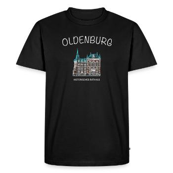 Oldenburg, Historic Town Hall, Lower Saxony - Men's Premium Organic T-Shirt - black - Front - Nico (187cm)
