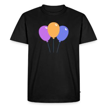 Ballons colorés - T-shirt Premium bio Homme - noir - Devant - Nico (187cm)