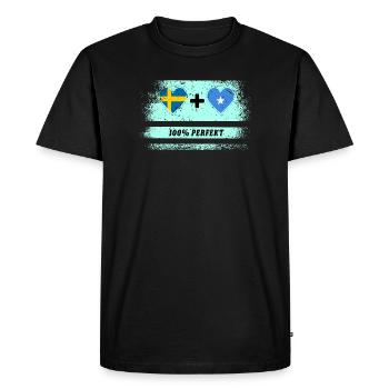 Somalie et Suède 100% parfait / cadeau - T-shirt Premium bio Homme - noir - Devant - Nico (187cm)