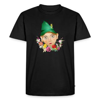 Le Seppel ou Seppl comme portrait de poupée - T-shirt Premium bio Homme - noir - Devant - Nico (187cm)