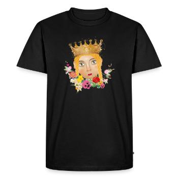 La belle princesse en marionnettes Portrait de théâtre - T-shirt Premium bio Homme - noir - Devant - Nico (187cm)