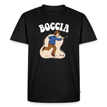 Joueur de boccia Vêtements avec balles de pétanque Boccia - T-shirt Premium bio Homme - noir - Devant - Nico (187cm)