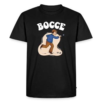 Pétanque Dicton Pétanque avec Jack Bocci Jeu de Pétanque - T-shirt Premium bio Homme - noir - Devant - Nico (187cm)
