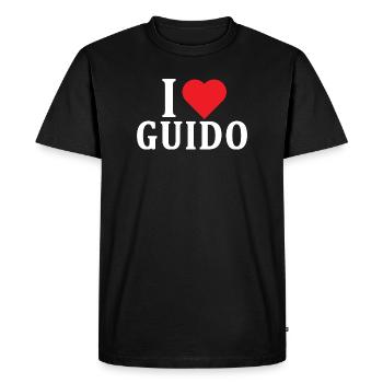 name t-shirt I love Guido t-shirt gift idea - Men's Premium Organic T-Shirt - black - Front - Nico (187cm)