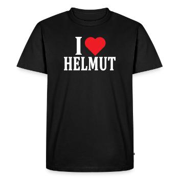 name t-shirt I love Helmut t-shirt gift idea - Men's Premium Organic T-Shirt - black - Front - Nico (187cm)