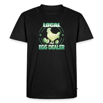 Local egg dealer - Men's Premium Organic T-Shirt - black - Front - Nico (187cm)