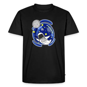 Astronaut in space - Astronaut motif for children - Men's Premium Organic T-Shirt - black - Front - Nico (187cm)