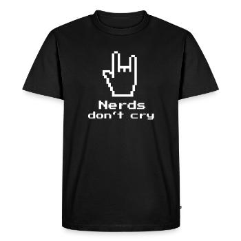 Les nerds ne pleurent pas! Nerd-shirt, cadeau, informatique - T-shirt Premium bio Homme - noir - Devant - Nico (187cm)