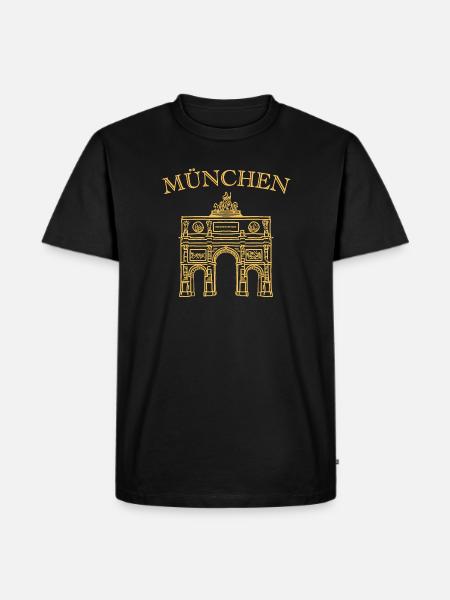 Iconic Victory Gate Munich - Men's Premium Organic T-Shirt - black