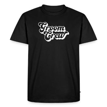 Groom Crew Bachelor Party Men Squad Matching Group - Men's Premium Organic T-Shirt - black - Front - Nico (187cm)