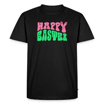 Frohe Ostern - Joyeuses Pâques - T-shirt Premium bio Homme - noir - Devant - Nico (187cm)