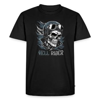 Skull Rider with Goggles - Men's Premium Organic T-Shirt - black - Front - Nico (187cm)