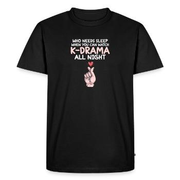 Conception de la série K-pop K-drama - T-shirt Premium bio Homme - noir - Devant - Nico (187cm)