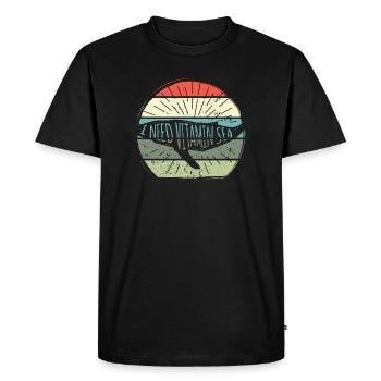Insigne Vitamin Sea Retro Sun - T-shirt Premium bio Homme - noir - Devant - Nico (187cm)