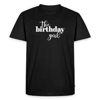 La fille d’anniversaire - T-shirt Premium bio Homme - noir - Devant - Nico (187cm)