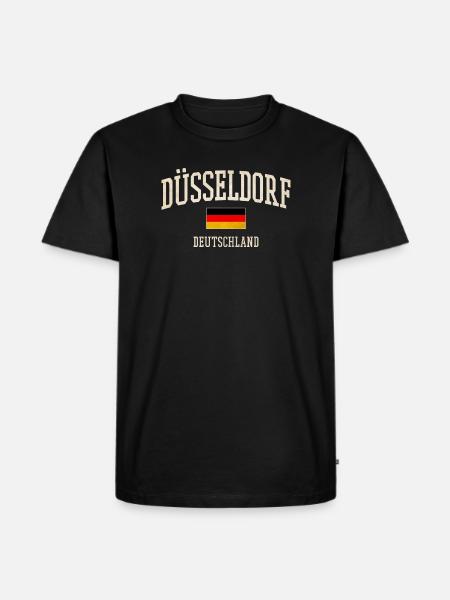 Drapeau de Düsseldorf - T-shirt Premium bio Homme - noir