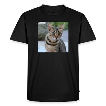 Chat chaton affiche chat carré affiche - T-shirt Premium bio Homme - noir - Devant - Nico (187cm)