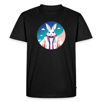 Lapin, Lapin, Lapin de Pâques - T-shirt Premium bio Homme - noir - Devant - Nico (187cm)