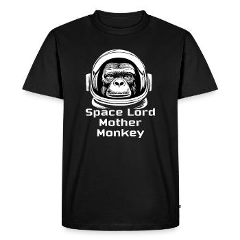 Singe Souverain de l’Espace - T-shirt Premium bio Homme - noir - Devant - Nico (187cm)