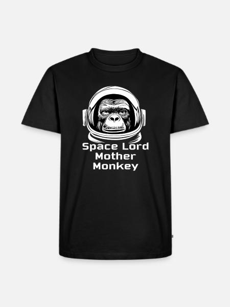 Space Ruler Monkey - Men's Premium Organic T-Shirt - black