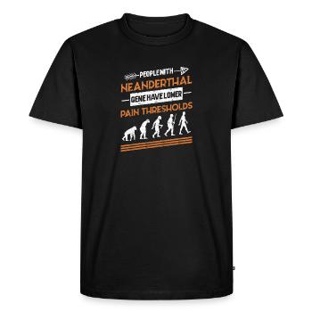 Paléoanthropologie préhistorique de Néandertal - T-shirt Premium bio Homme - noir - Devant - Nico (187cm)