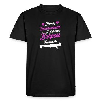 Design Burpees - T-shirt Premium bio Homme - noir - Devant - Nico (187cm)