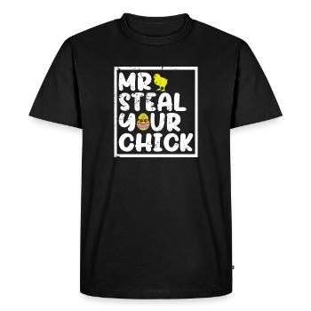 Monsieur Volez votre fille - T-shirt Premium bio Homme - noir - Devant - Nico (187cm)