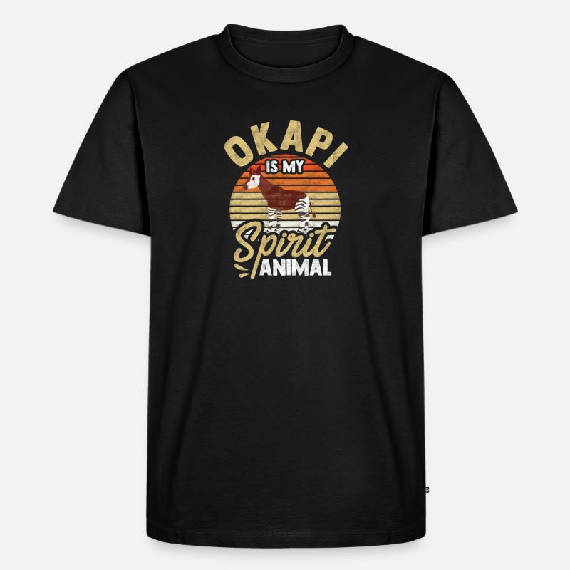 Okapi ist mein Seelentier - Männer Premium Bio T-Shirt - Schwarz