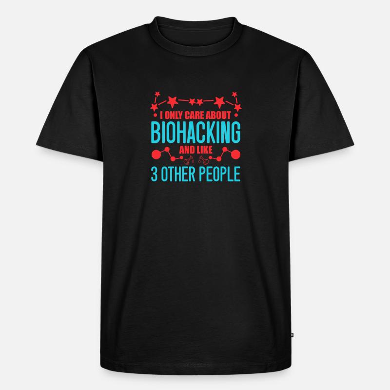 Lustiges Biohacking Design - Männer Premium Bio T-Shirt - Schwarz