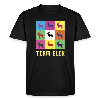Équipe Elk - T-shirt Premium bio Homme - noir - Devant - Nico (187cm)
