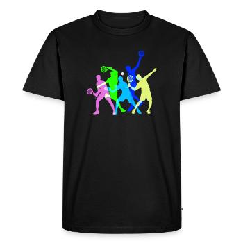 Padel Club Player Training Tournament Padel Team - Men's Premium Organic T-Shirt - black - Front - Nico (187cm)