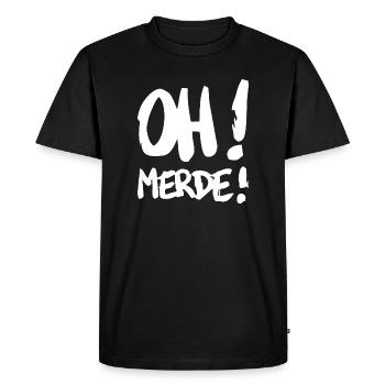 Merde - T-shirt Premium bio Homme - noir - Devant - Nico (187cm)