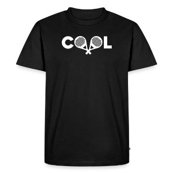 Cool dicton padel raquette sport servir - T-shirt Premium bio Homme - noir - Devant - Nico (187cm)