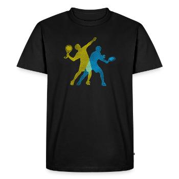 Player Padel Padel Team Training Racket Tournament - Men's Premium Organic T-Shirt - black - Front - Nico (187cm)